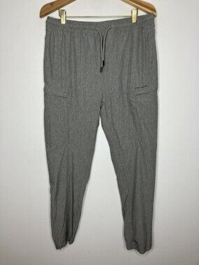 Stone Falcon Men's Slim Fit Jogger Activewear Pants Gray Size M Drawstring